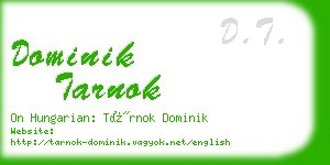 dominik tarnok business card